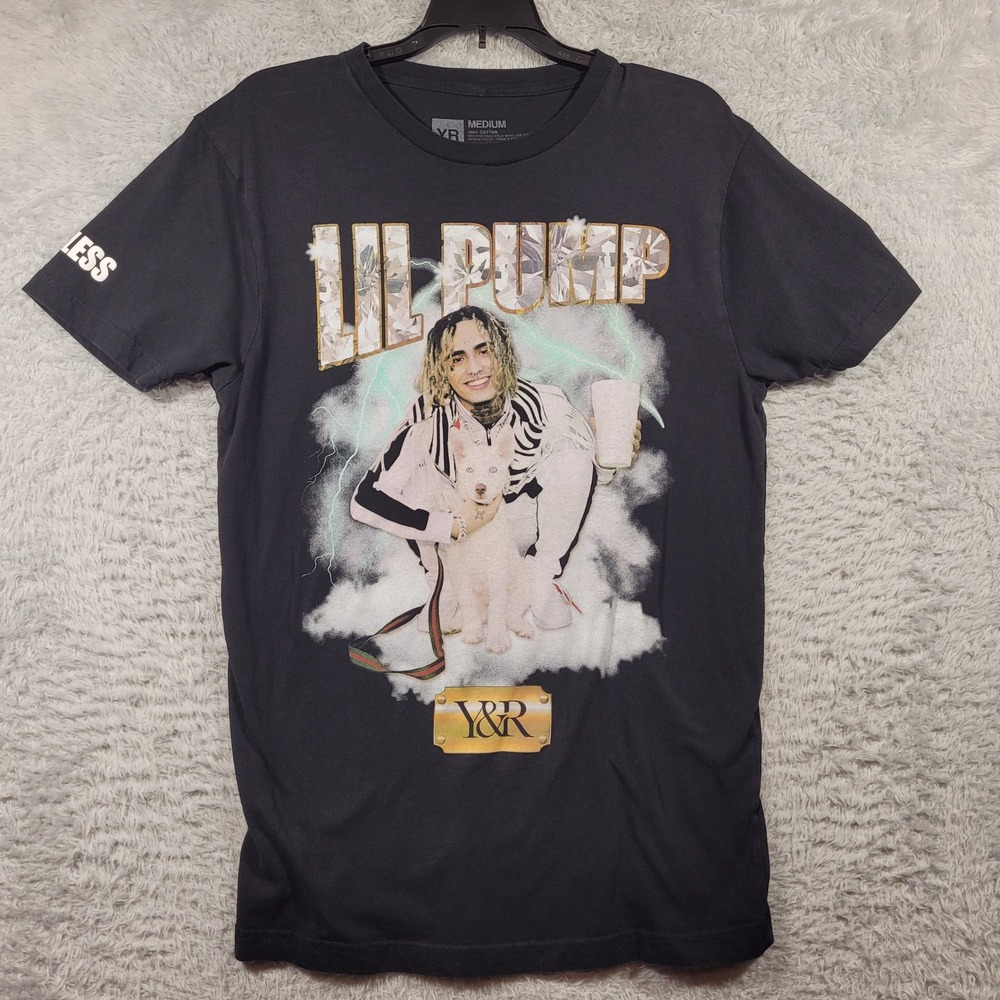 Lil Pump YR Reckless Graphic T Shirt Mens Medium Black‎ Cotton Rapper